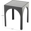 image:imageDeco 79 Metal Geometric Side End Accent Table End Table with Glass Tabletop and Elevated Base Side Table 22 x 22 x 19 BlackBlack