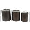 image:imageDeco 79 Metal Handmade Side End Accent Table End Table with Hammered Design Set of 3 Side Table 21 18 16H Bronze