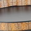 image:imageDeco 79 Metal Handmade Side End Accent Table End Table with Rattan Edges Tabletops Set of 3 Side Table 24 21 18 H Black