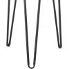 image:imageDeco 79 Metal Handmade Side End Accent Table End Table with Rattan Edges Tabletops Set of 3 Side Table 24 21 18 H Black