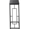 image:imageDeco 79 Metal Side End Accent Table CShaped End Table with Black Metal Base Side Table 10 x 19 x 26 Dark Brown