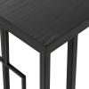 image:imageDeco 79 Metal Side End Accent Table CShaped End Table with Black Metal Base Side Table 10 x 19 x 26 Dark Brown