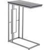 image:imageDeco 79 Metal Side End Accent Table CShaped End Table with Black Metal Base Side Table 19 x 10 x 26 Black