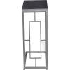 image:imageDeco 79 Metal Side End Accent Table CShaped End Table with Black Metal Base Side Table 19 x 10 x 26 Black