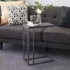 image:imageDeco 79 Metal Side End Accent Table CShaped End Table with Black Metal Base Side Table 19 x 10 x 26 Black