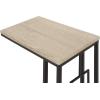 image:imageDeco 79 Metal Side End Accent Table CShaped End Table with Black Metal Base Side Table 19 x 10 x 26 Cream