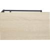 image:imageDeco 79 Metal Side End Accent Table CShaped End Table with Black Metal Base Side Table 19 x 10 x 26 Cream