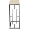 image:imageDeco 79 Metal Side End Accent Table CShaped End Table with Black Metal Base Side Table 19 x 10 x 26 Cream