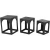 image:imageDeco 79 Metal Side End Accent Table Nested End Table with Arched Cutouts Set of 3 Side Table 21 18 16 H BlackBlack