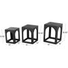image:imageDeco 79 Metal Side End Accent Table Nested End Table with Arched Cutouts Set of 3 Side Table 21 18 16 H BlackBlack