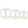 image:imageDeco 79 Metal Side End Accent Table Nested End Table with Arched Cutouts Set of 3 Side Table 21 18 16 H BlackWhite