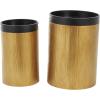 image:imageDeco 79 Metal Side End Accent Table Nesting End Table with Black Tray Tabletops Set of 2 Side Table 22 19 H Gold