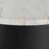 image:imageDeco 79 Metal Side End Accent Table Nesting End Table with Faux White Marble Top Set of 2 Side Table 19 18 H BlackBlack