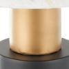 image:imageDeco 79 Metal Side End Accent Table Nesting End Table with Faux White Marble Top Set of 2 Side Table 19 18 H BlackBlack