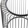 image:imageDeco 79 Metal Side End Accent Table Open Wire Frame End Table with Shaded Glass Top Side Table 20 x 20 x 19 BlackBlack