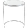 image:imageDeco 79 Metal Side End Accent Table Round Nesting End Table with Mirrored Glass Top Set of 3 Side Table 21 19 17H SilverSilver
