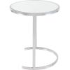 image:imageDeco 79 Metal Side End Accent Table Round Nesting End Table with Mirrored Glass Top Set of 3 Side Table 21 19 17H SilverSilver