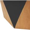 image:imageDeco 79 Wood Geometric Side End Accent Table Diamond End Table with Black Accents Side Table 19 x 19 x 24 BrownBrown