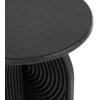 image:imageDeco 79 Wood Geometric Side End Accent Table Sandstone Carved Art Deco Arched Pedestal End Table Set of 2 Side Table 24 21 H Black