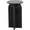 image:imageDeco 79 Wood Geometric Side End Accent Table Sandstone Carved Art Deco Arched Pedestal End Table Set of 2 Side Table 24 21 H Black