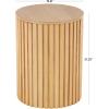image:imageDeco 79 Wood Handmade Side End Accent Table End Table with Square Tabletop Side Table 16 x 16 x 20 BlackBrown