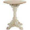 image:imageDeco 79 Wood Scroll Side End Accent Table Intricately Carved End Table with Brown Wood Top Side Table 15 x 15 x 23 GrayCream