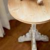 image:imageDeco 79 Wood Scroll Side End Accent Table Intricately Carved End Table with Brown Wood Top Side Table 15 x 15 x 23 GrayGrey