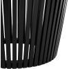 image:imageDeco 79 Wood Side End Accent Table Cage Inspired End Table with Clear Glass Tabletop Set of 2 Side Table 21 17 H Black