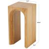 image:imageDeco 79 Wood Side End Accent Table Cutout Arch End Table Side Table 12 x 12 x 24 Brown