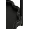 image:imageDeco 79 Wood Side End Accent Table Floral Inspired 2 Level End Table with Metal Legs Side Table 15 x 15 x 24 Black