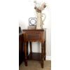 image:imageDeco 79 Wood Side End Accent Table Storage 1 Drawer and 1 Shelf End Table with Turned Legs Side Table 16 x 16 x 29 BrownBrown