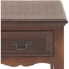 image:imageDeco 79 Wood Side End Accent Table Storage 1 Drawer and 1 Shelf End Table with Turned Legs Side Table 16 x 16 x 29 BrownBrown
