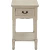 image:imageDeco 79 Wood Side End Accent Table Storage 1 Drawer and 1 Shelf End Table with Turned Legs Side Table 16 x 16 x 29 BrownCream