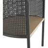 image:imageDeco 79 Wooden Side End Accent Table HalfMoon Two Toned 1 Shelf End Table with Mesh Back Panel and Brown Wood Tabletop Side Table 18 x 14 x 22 Light Brown