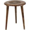 image:imageDeco 79 Mango Wood Floral Handmade Side End Accent Table Intricately Carved End Table with Tripod Legs Side Table 17 x 17 x 22 Dark BrownDark Brown