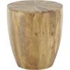 image:imageDeco 79 Mango Wood Handmade Side End Accent Table Drum End Table Side Table 18 x 18 x 20 Brown