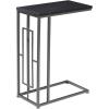 image:imageDeco 79 Metal Side End Accent Table CShaped End Table with Black Metal Base Side Table 19 x 10 x 26 Black