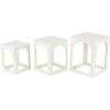 image:imageDeco 79 Metal Side End Accent Table Nested End Table with Arched Cutouts Set of 3 Side Table 21 18 16 H BlackWhite
