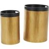 image:imageDeco 79 Metal Side End Accent Table Nesting End Table with Black Tray Tabletops Set of 2 Side Table 22 19 H Gold
