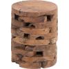 image:imageDeco 79 Wood Geometric Side End Accent Table Diamond End Table with Black Accents Side Table 19 x 19 x 24 BrownBrown