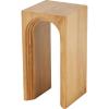 image:imageDeco 79 Wood Side End Accent Table Cutout Arch End Table Side Table 12 x 12 x 24 Brown