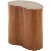 image:imageDeco 79 Wood Side End Accent Table Heart Inspired End Table Side Table 22 x 13 x 22 Brown