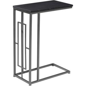 image:imageDeco 79 Metal Side End Accent Table CShaped End Table with Black Metal Base Side Table 19 x 10 x 26 Black