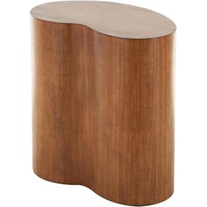 image:imageDeco 79 Wood Side End Accent Table Heart Inspired End Table Side Table 22 x 13 x 22 Brown