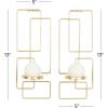 image:imageDeco 79 Metal Geometric Tealight 2 Plate Wall Sconce Set of 2 5W 13H Gold