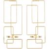 image:imageDeco 79 Metal Geometric Tealight 2 Plate Wall Sconce Set of 2 5W 13H Gold