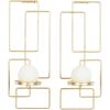 image:imageDeco 79 Metal Geometric Tealight 2 Plate Wall Sconce Set of 2 5W 13H Gold