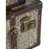 image:imageDeco 79 Fabric Decorative Trunk Woven Storage Decorative Large Boxes with Silver Latches and Buckles Set of 2 Storage Trunks 21 19 W GrayBlue
