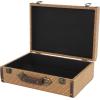 image:imageDeco 79 Fabric Decorative Trunk Woven Storage Decorative Large Boxes with Silver Latches and Buckles Set of 2 Storage Trunks 21 19 W GrayBrown