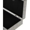 image:imageDeco 79 Fabric Decorative Trunk Woven Storage Decorative Large Boxes with Silver Latches and Buckles Set of 2 Storage Trunks 21 19 W GrayGray